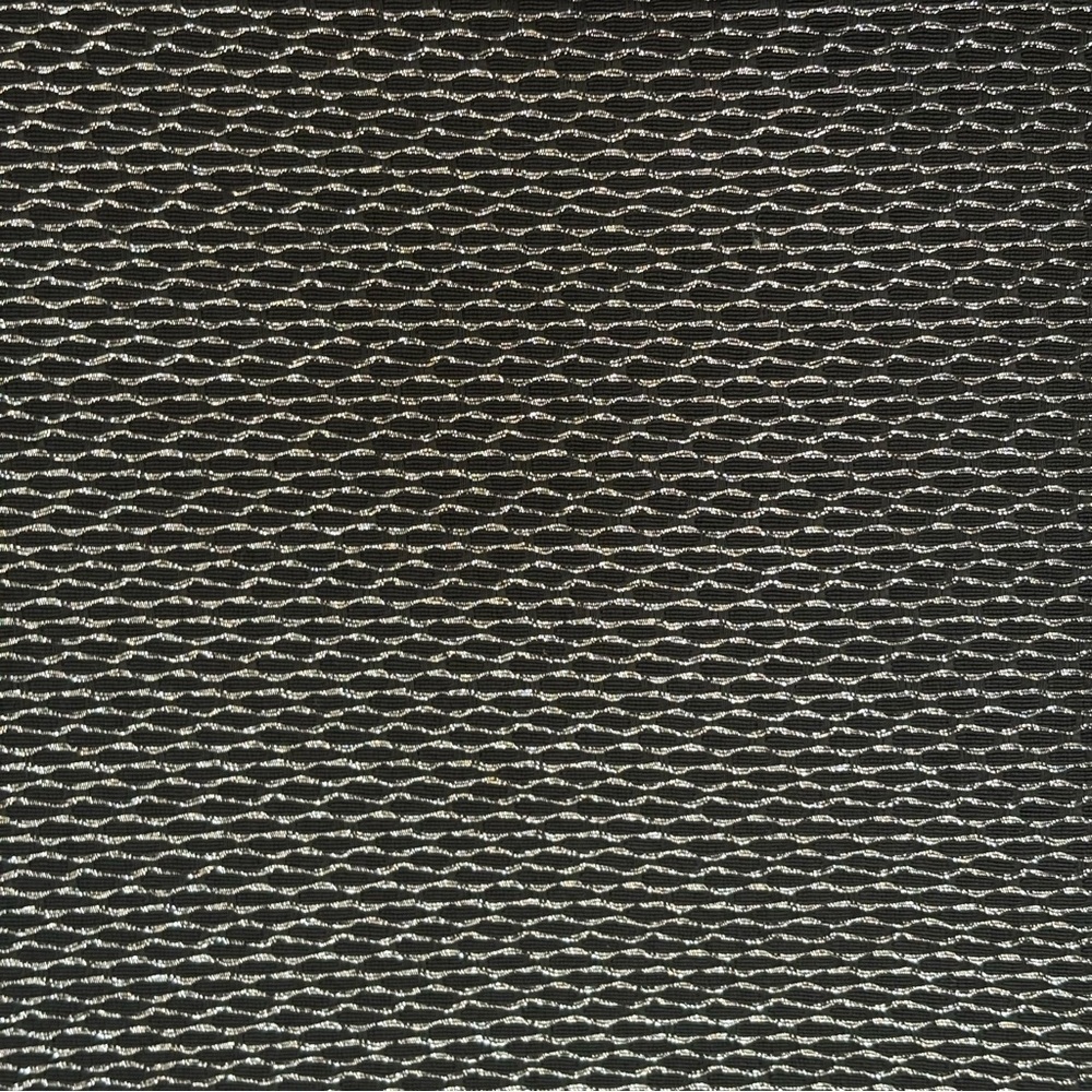 Calvin Klein Metallic Jacquard Straight Pencil Skirt Classic Black Silver 2 New - Picture 8 of 11